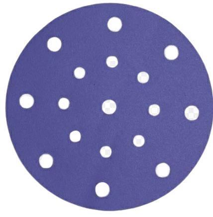 TL803 DISCO ABRASIVO VIOLA CERAMICA SU FILM 15 FORI