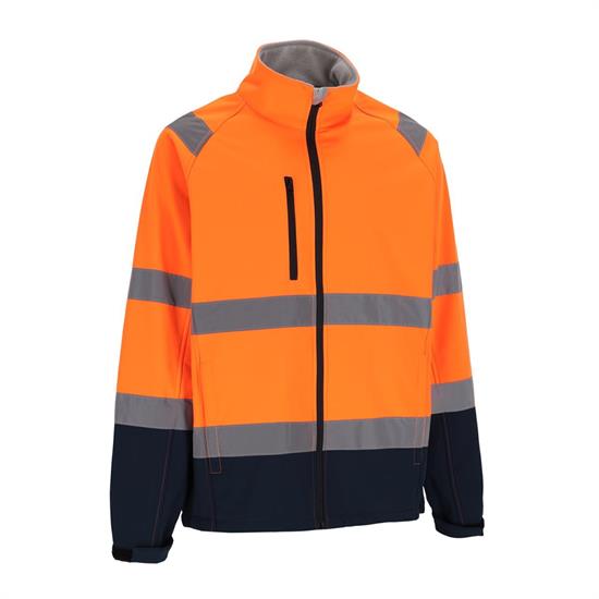 HVCOMO COMET HV - GIACCA SOFTSHELL - ORANGE/NAVY