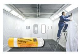 Rotolo film bianco cm 270x16 m - Nastro giallo  38 mm